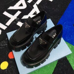 Women's Prada black loafers